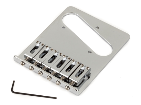 FENDER 6-SADDLE STANDARD TELECASTER BRIDGE ASSEMBLY, CHROME
