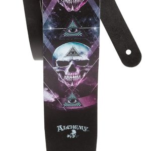 D'ADDARIO PRINTED LEATHER GUITAR STRAP, THE VOID