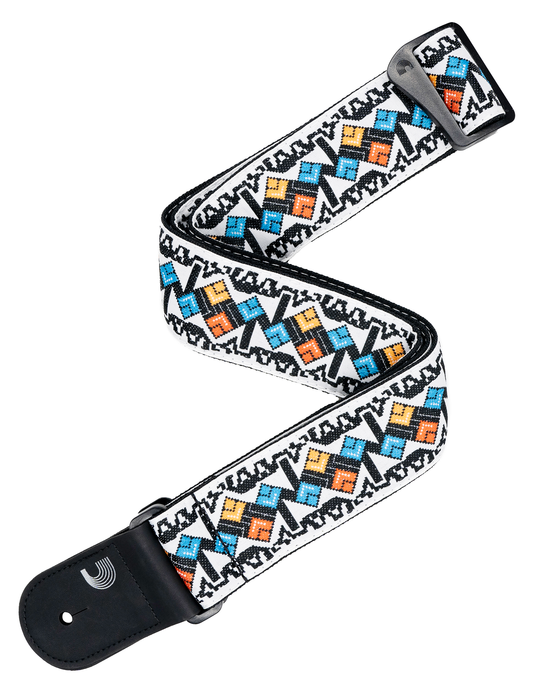 D'ADDARIO ECO COMFORT WOVEN GUITAR STRAP, WHITE