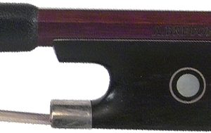 ANTON BRETON 4/4 SIZE VIOLIN BOW, BRAZILWOOD ROUND STICK, EBONY