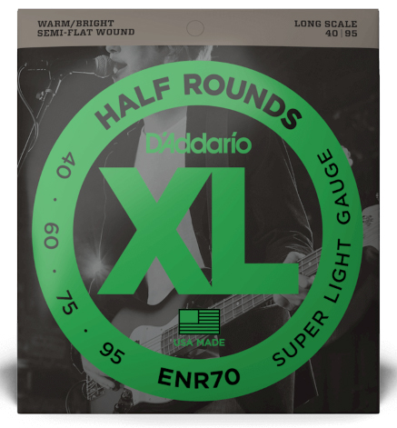 D'ADDARIO XL HALF ROUNDS BASS STRINGS, LONG SCALE