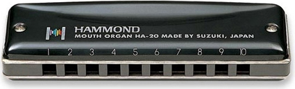 SUZUKI PROMASTER HAMMOND PROFESSIONAL 10 HOLE DIATONIC HARMONICA