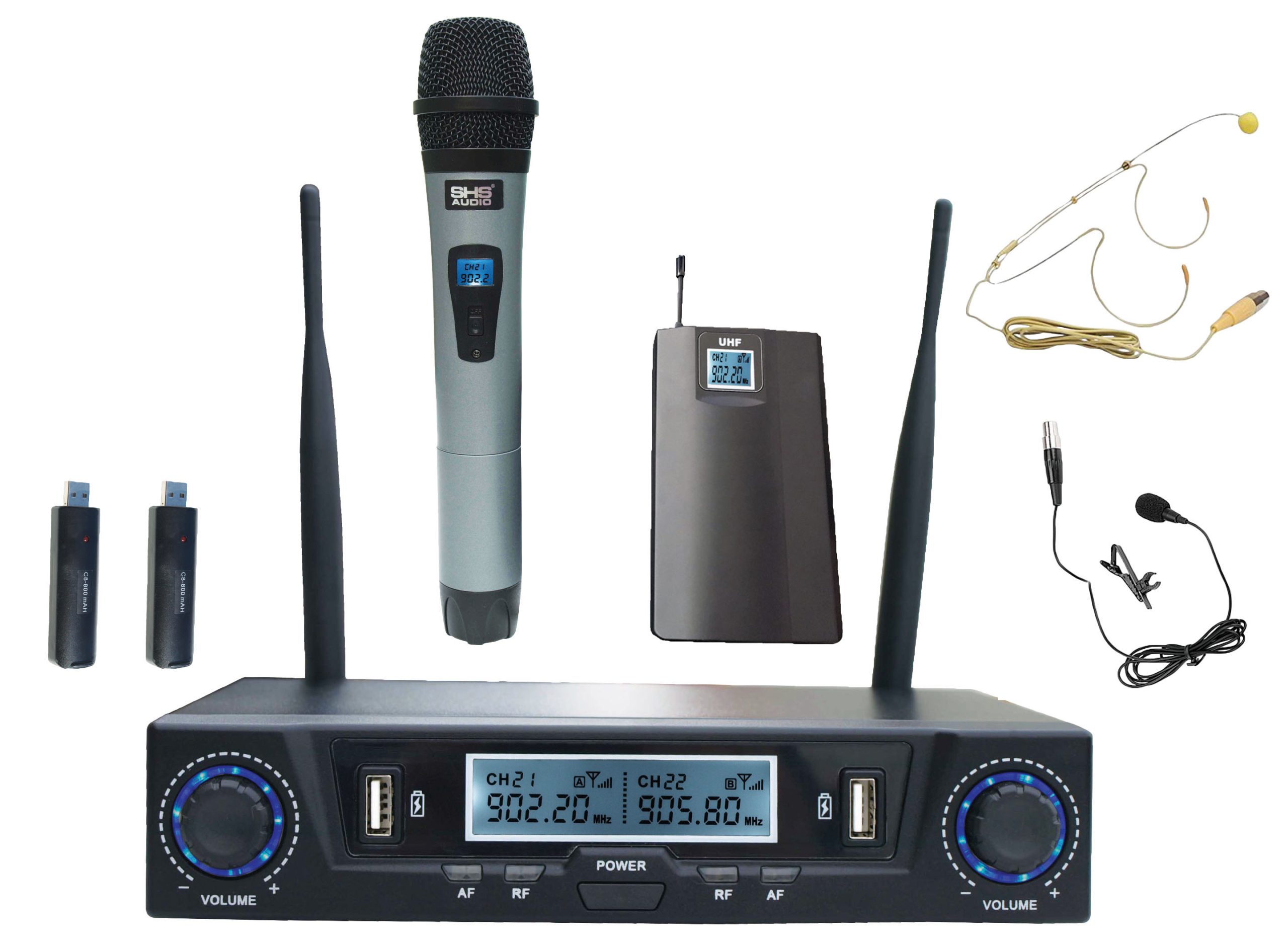 SHS AUDIO DUAL HANDHELD WIRELESS SYSTEM
