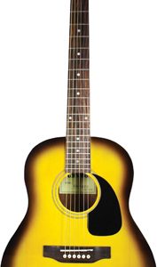 TANARA 3/4 SIZE ACOUSTIC GUITAR, L-36", D-4", LOWER BOUT-14",